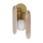 Studio M Megalith 16" Tall LED Wall Sconce by Nina Magon Natural Aged Brass