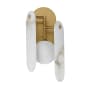 Studio M Megalith 16" Tall LED Wall Sconce by Nina Magon Natural Aged Brass