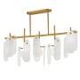 Studio M Megalith 5 Light 47" Wide LED Abstract Chandelier Natural Aged Brass