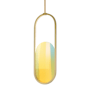 Studio M Trance 6" Wide Mini Pendant Natural Aged Brass / Dichroic
