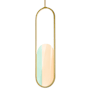 Studio M Trance 8" Wide Mini Pendant Natural Aged Brass / Dichroic
