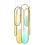 Studio M Trance 18" Wide Multi Light Pendant Natural Aged Brass / Dichroic