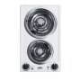 Summit 12 Inch Wide 2 Burner Induction Coil Cooktop - 115 Volt White