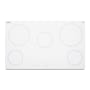 Summit 36 Inch Wide 5 Burner Electric Cooktop with 2 Dual Ring Elements and Touch Controls White