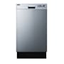 Summit 18 Inch Wide 8 Place Setting Built-In Top Control Dishwasher with ADA Compliant Design and Ultra Quiet Performance Stainless Steel