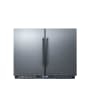 Summit 36 Inch Wide 5.8 Cu. Ft. Capacity Side-By-Side Refrigerator-Freezer Combo - ADA Compliant Stainless Steel / Black