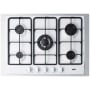 Summit 30 Inch Wide Built-In Gas Cooktop with Sealed Sabaf Burners, Dual Flame Burner and Trim White
