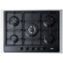 Summit 30 Inch Wide Built-In Gas Cooktop with Sealed Sabaf Burners, Dual Flame Burner and Trim Black