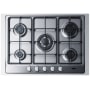 Summit 30 Inch Wide Built-In Gas Cooktop with Sealed Sabaf Burners, Dual Flame Burner and Trim Stainless Steel