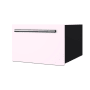 Summit BeautiFridge 18 Inch Wide 0.8 Cu. Ft. Refrigerator Drawer with Solid State Operation and Digital Controls Pink