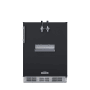 Summit 24 Inch Wide 5.3 Cu. Ft. Built-In Double Tap Kegerator with 2 Taps and Automatic Defrost Black