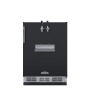 Summit 24 Inch Wide 5.3 Cu. Ft. Built-In Double Tap Coffee Kegerator with 2 Taps and Automatic Defrost Black