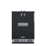 Summit 24 Inch Wide 5.3 Cu. Ft. Built-In Double Tap Coffee Kegerator with Automatic Defrost and 2 Taps Black