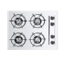 Summit 24 Inch Wide 4 Burner Gas Cooktop with Battery Start Ignition White