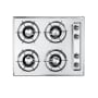 Summit 24 Inch Wide 4 Burner Gas Cooktop with Battery Start Ignition Chrome