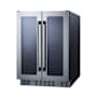 Summit 24 Inch Wide 21 Bottle Capacity Beverage Center Black / Glass