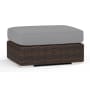 Sunset West Montecito 24" Wide Sunbrella Outdoor Ottoman Cognac / Canvas Granite