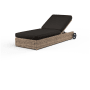 Sunset West Havana 79" Wide Resin Wicker, Sunbrella Outdoor Chaise Chair Tobacco / Spectrum Carbon