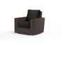 Sunset West Montecito 35" Wide Resin Wicker, Sunbrella Outdoor Accent Arm Chair Cognac / Spectrum Carbon