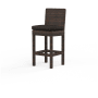 Sunset West Montecito 21" Wide Resin Wicker, Sunbrella Outdoor Bar Stool Cognac / Spectrum Carbon