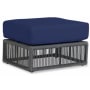 Sunset West Milano 23" Wide Sunbrella Outdoor Ottoman Slate / Echo Midnight