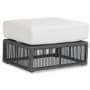 Sunset West Milano 23" Wide Sunbrella Outdoor Ottoman Slate / Echo Ash