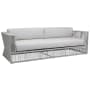 Sunset West Miami 35" Wide Aluminum, Rope Framed Sunbrella Outdoor Standard Sofa Frost / Echo Ash