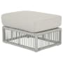 Sunset West Miami 23" Wide Sunbrella Outdoor Ottoman Frost / Echo Ash