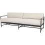 Sunset West Pietra 31" Wide Aluminum Framed Sunbrella Outdoor Standard Sofa Graphite /Echo Ash