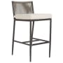 Sunset West Pietra 20" Wide Aluminum Framed Sunbrella Outdoor Counter Stool Graphite /Echo Ash