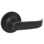 Sure-Loc Alder Non-Turning One-Sided Dummy Door Lever with Round Rose Flat Black