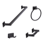 Sure-Loc Basic Bath 4 Piece Bathroom Package with 30" Towel Bar, Robe Hook, Towel Ring, and Toilet Paper Holder Vintage Bronze