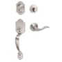 Sure-Loc Coral Right Handed Sectional Single Cylinder Keyed Entry Handleset with Interior Lever Satin Nickel