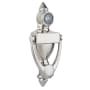 Sure-Loc 5-7/16 Inch Tall Urn Door Knocker with 180 Degree Viewer Satin Nickel