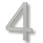 Sure-Loc 6 Inch Tall Aluminum Floating House Number 4 Brushed Aluminum
