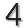 Sure-Loc 6 Inch Tall Aluminum Floating House Number 4 Flat Black
