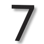 Sure-Loc 6 Inch Tall Aluminum Floating House Number 7 Flat Black