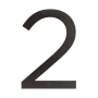 Sure-Loc 6 Inch Tall Address House Number '2' Vintage Bronze
