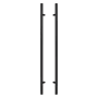 Sure-Loc Round 60" Center to Center Single Door Pull Flat Black