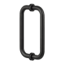 Sure-Loc C Shape 8" Center to Center Back to Back Shower Door Handle Pull Set Flat Black