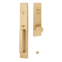 Sure-Loc Vail Full Plate Single Cylinder Keyed Entry Handleset with Interior Knob Satin Brass