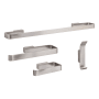 Sure-Loc Vaasa 4 Piece Bathroom Package with 24" Towel Bar, Robe Hook, Towel Ring, and Toilet Paper Holder Satin Nickel