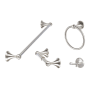 Sure-Loc Ventura 4 Piece Bathroom Package with 30" Towel Bar, Robe Hook, Towel Ring, and Toilet Paper Holder Satin Nickel