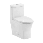 Swiss Madison Sublime II 1.6 GPF Dual Flush One Piece Round Toilet with Push Button Flush - Seat Included Glossy White