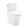 Swiss Madison Sublime II 1.28 GPF One Piece Round Toilet with Left Hand Lever - Seat Included Glossy White