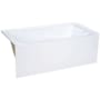 Swiss Madison Voltaire 54" Three Wall Alcove Acrylic Soaking Tub with Right Drain and Overflow White