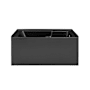 Swiss Madison Voltaire 54" Three Wall Alcove Acrylic Soaking Tub with Right Drain and Overflow Matte Black