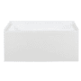 Swiss Madison Voltaire 48" Three Wall Alcove Acrylic Soaking Tub with Left Drain and Overflow White