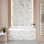 Swiss Madison Voltaire 54" Three Wall Alcove Acrylic Soaking Tub with Right Drain and Overflow Glossy White