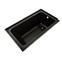Swiss Madison Voltaire 54" Three Wall Alcove Acrylic Soaking Tub with Right Drain and Overflow Glossy Black